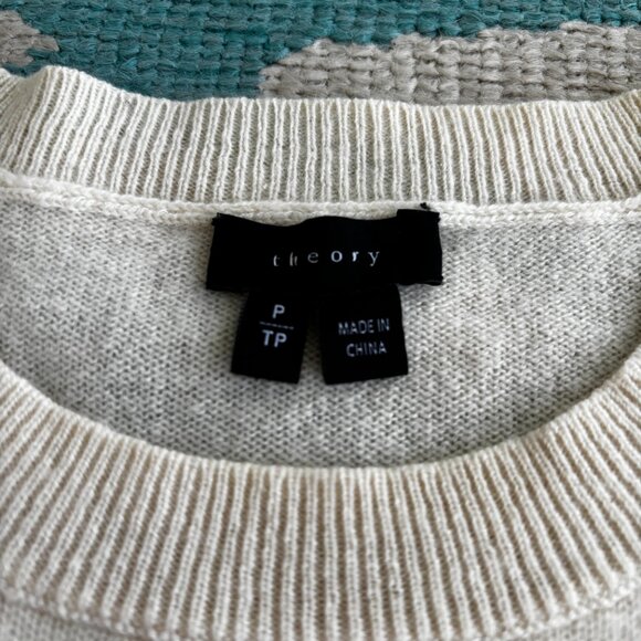 Theory Cashmere Sweater Cream size P - Picture 2 of 3
